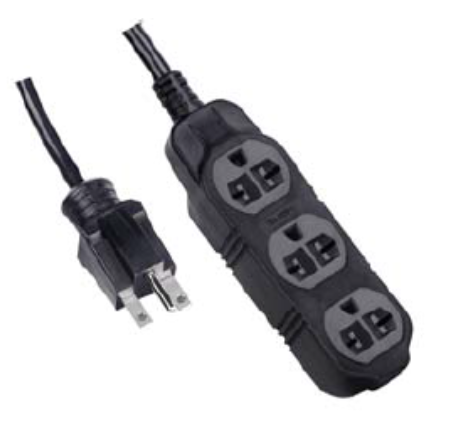 Ningbo Linsheng LA007G/LA052U 3-Conductor 3-Outlet Extension Cords 6-15P  15A 250V